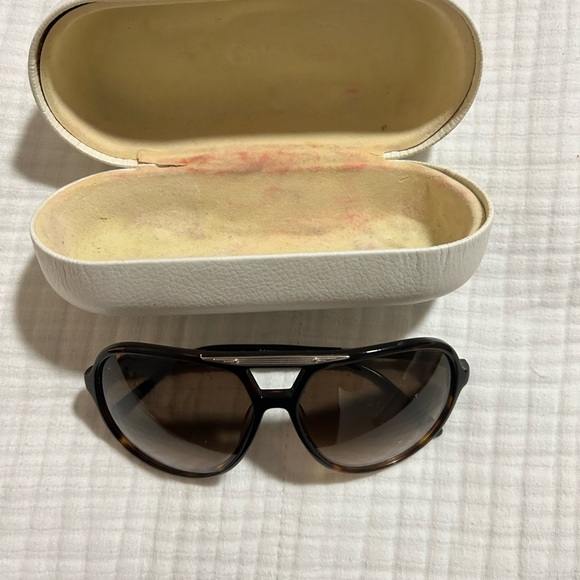 LIKE NEW Chloe Brown Gradient Oversized Aviator Sunglasses - Picture 7 of 7